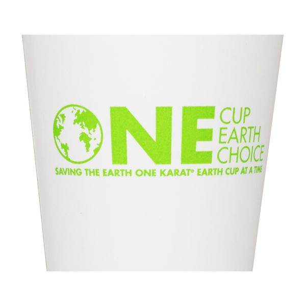 Karat Earth 8oz Eco-Friendly Paper Hot Cups - One Cup, One Earth (80mm) - 1,000 ct