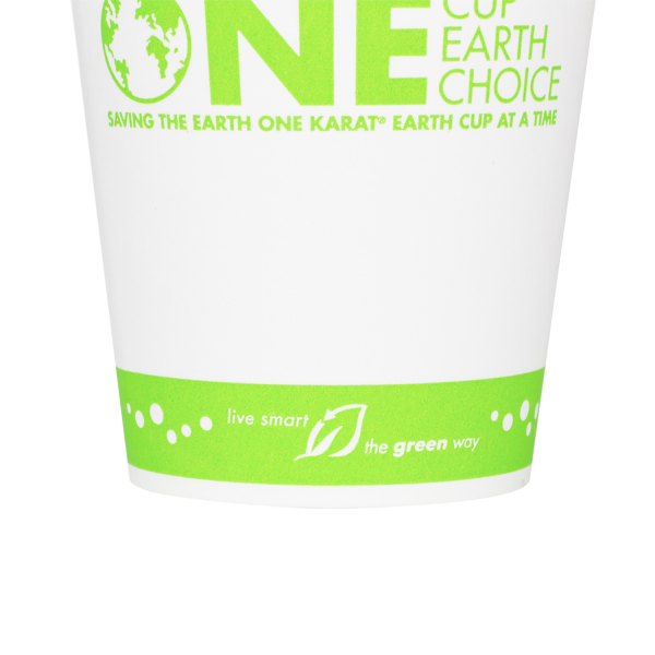 Karat Earth 8oz Eco-Friendly Paper Hot Cups - One Cup, One Earth (80mm) - 1,000 ct