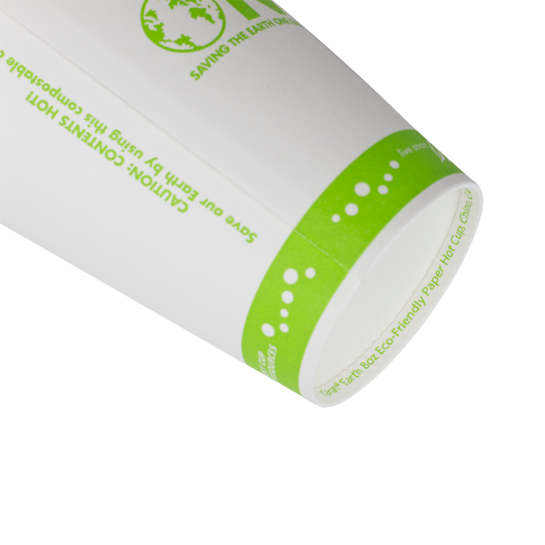 Karat Earth 8oz Eco-Friendly Paper Hot Cups - One Cup, One Earth (80mm) - 1,000 ct
