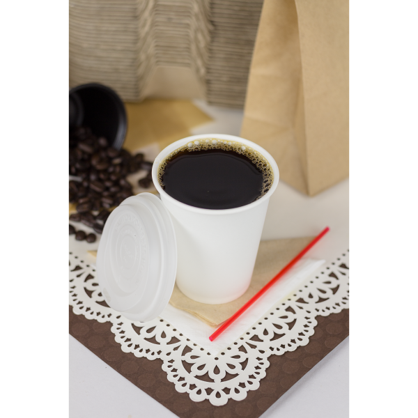 Karat Earth 8oz Eco-Friendly Paper Hot Cups - White (80mm) - 1,000 ct
