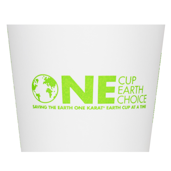 Karat Earth 10oz Eco-Friendly Paper Hot Cups - One Cup, One Earth (90mm) - 1,000 ct, KE-K510