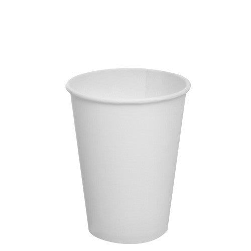 Compostable Coffee Cups - 12oz Eco-Friendly Paper Hot Cups - White (90mm) -  1,000 ct