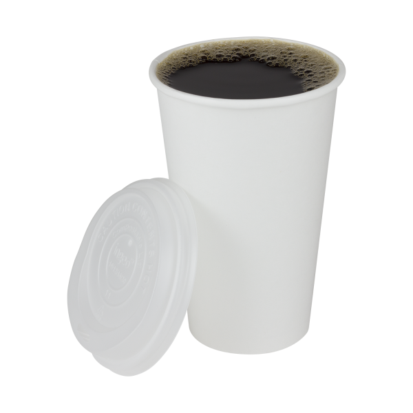 Karat Earth 16oz Eco-Friendly Paper Hot Cups - White (90mm) - 1,000 ct