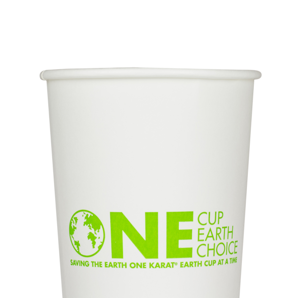 Karat Earth 20oz Eco-Friendly Paper Hot Cups - One Cup, One Earth (90mm) - 600 ct
