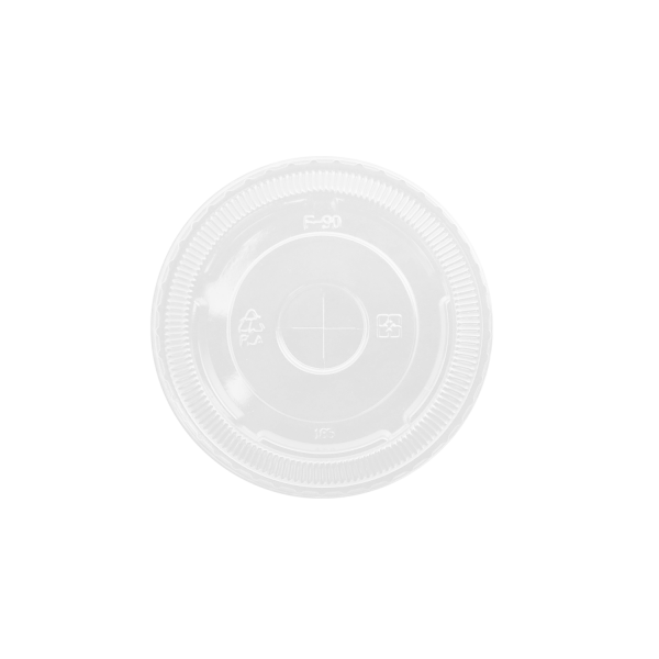 Karat 90mm PET Plastic Flat Lids - 1,000 ct