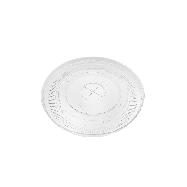 Karat 90mm PET Plastic Flat Lids - 1,000 ct