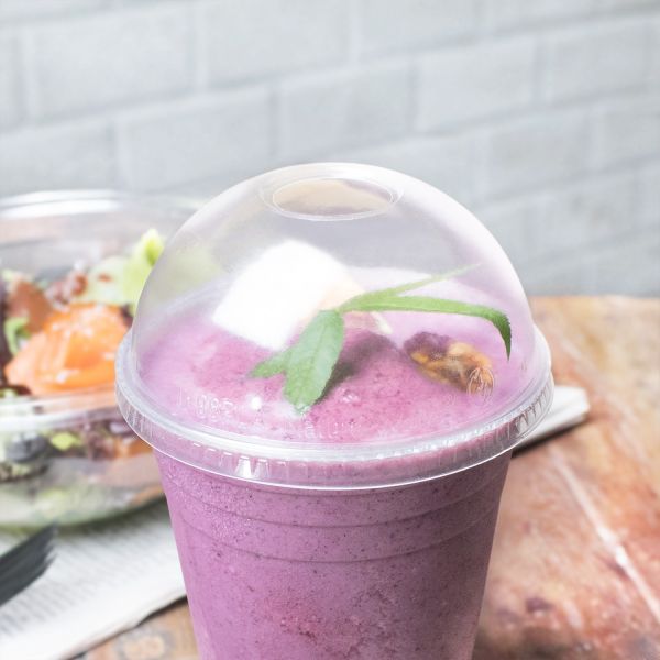 Karat Earth 12-24oz PLA Eco-Friendly Dome Lids (98mm) - 1,000 ct