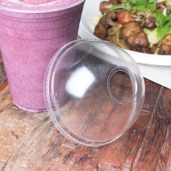 Karat Earth 12-24oz PLA Eco-Friendly Dome Lids (98mm) - 1,000 ct