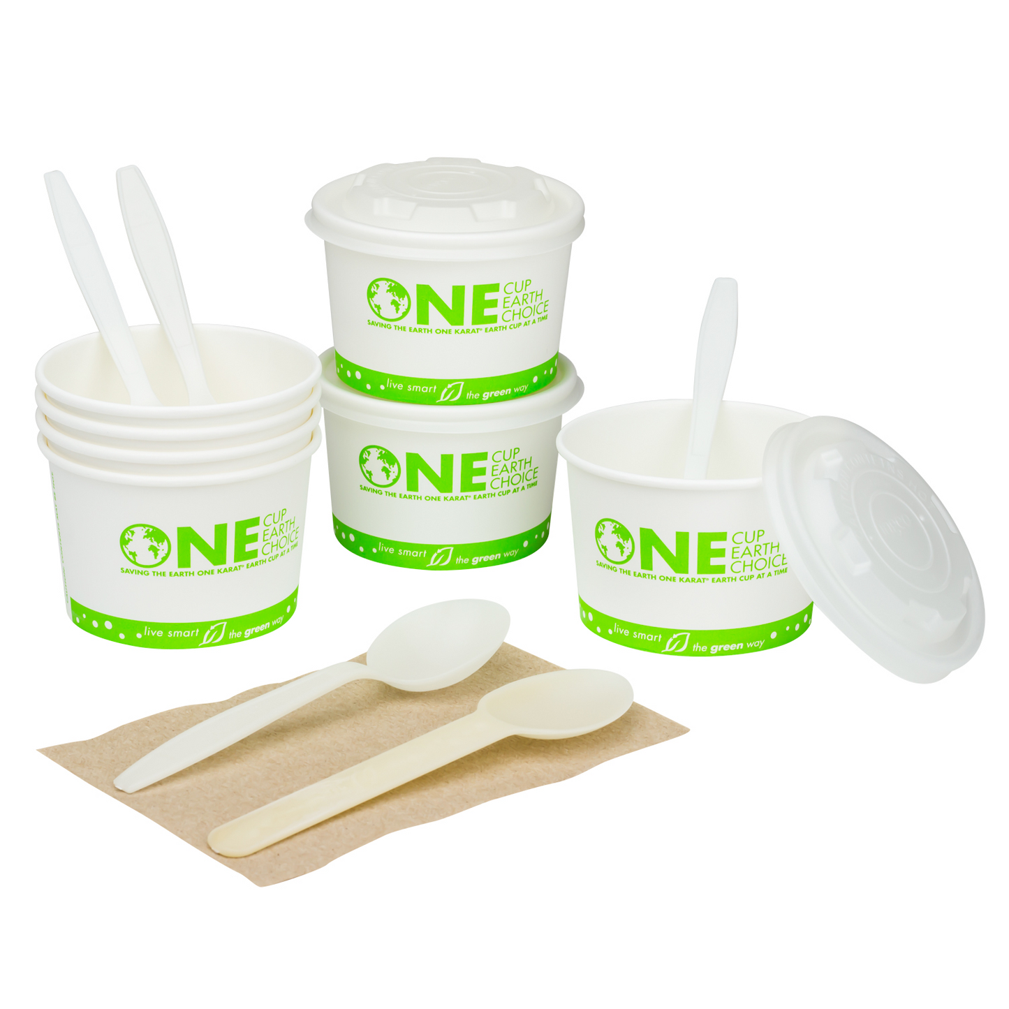 Karat Earth 8oz Eco-Friendly Paper Food Containers - Generic (90.8mm) - 1,000 ct