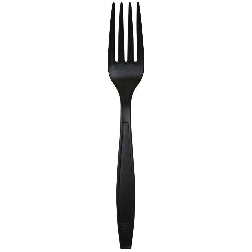 Karat Earth Heavy Weight Bio-Based Forks - Black - 1,000 ct