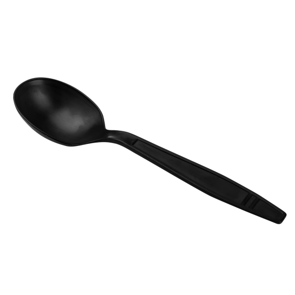 Karat Earth Heavy Weight Bio-Based Soup Spoons - Black - 1000 ct