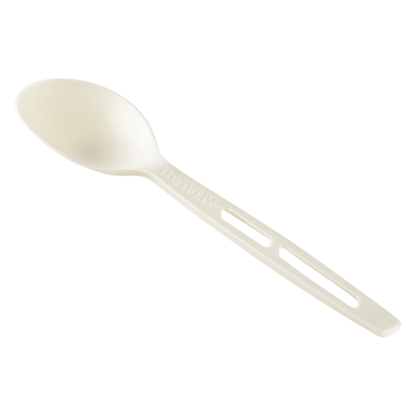 Karat Earth WRAPPED CPLA Compostable Tea Spoon, Heavy Weight - White - 750 ct