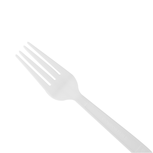 Karat Earth PLA Medium-Heavy Weight Compostable Forks Bulk Box - 1,000 ct