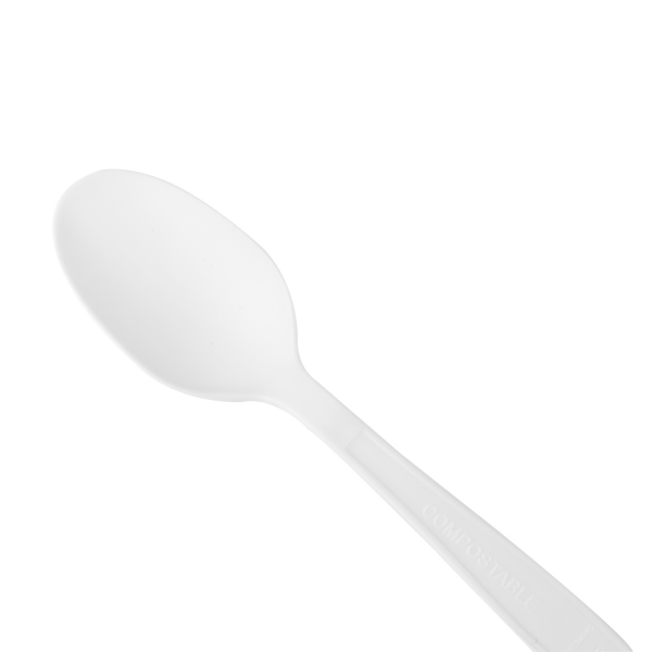 Karat Earth PLA Medium-Heavy Weight Compostable Tea Spoons Bulk Box - 1,000 ct