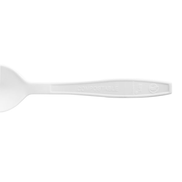 Karat Earth PLA Medium-Heavy Weight Compostable Tea Spoons Bulk Box - 1,000 ct