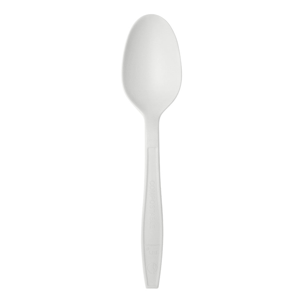 Karat Earth PLA Medium-Heavy Weight Compostable Tea Spoons Bulk Box - 1,000 ct