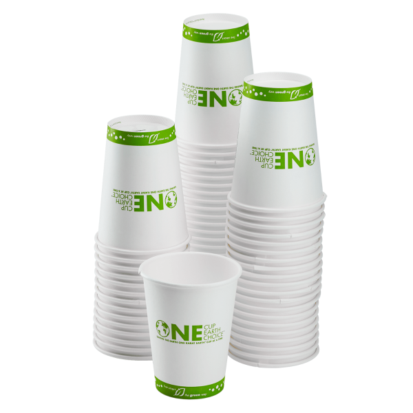 Karat Earth 20oz Eco-Friendly Paper Hot Cups - One Cup, One Earth (90mm) - 600 ct
