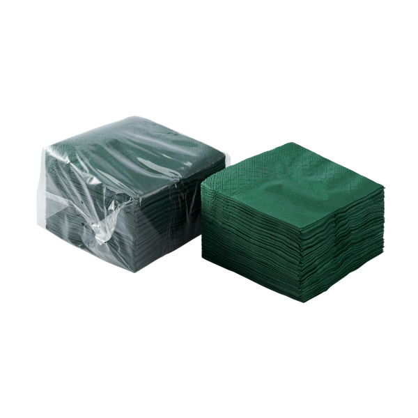 Karat 9.5"x9.5" Beverage Napkins - Green - 1,000 ct, KN-B9595-2GRE