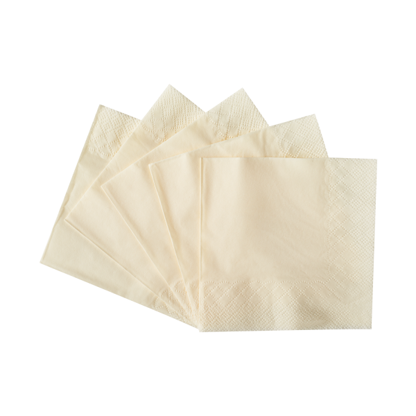 Karat 9.5"x9.5" Beverage Napkins - Ivory - 1,000 ct, KN-B9595-2IVR