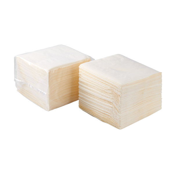 Karat 9.5"x9.5" Beverage Napkins - Ivory - 1,000 ct, KN-B9595-2IVR