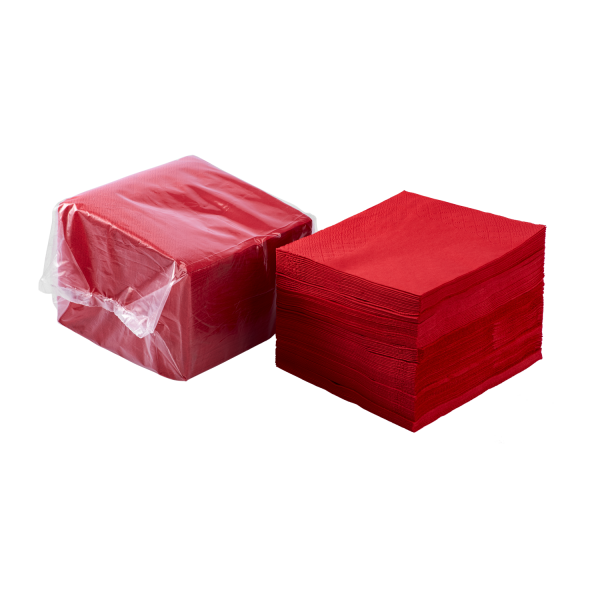 Karat 9.5"x9.5" Beverage Napkins - Red- 1,000 ct