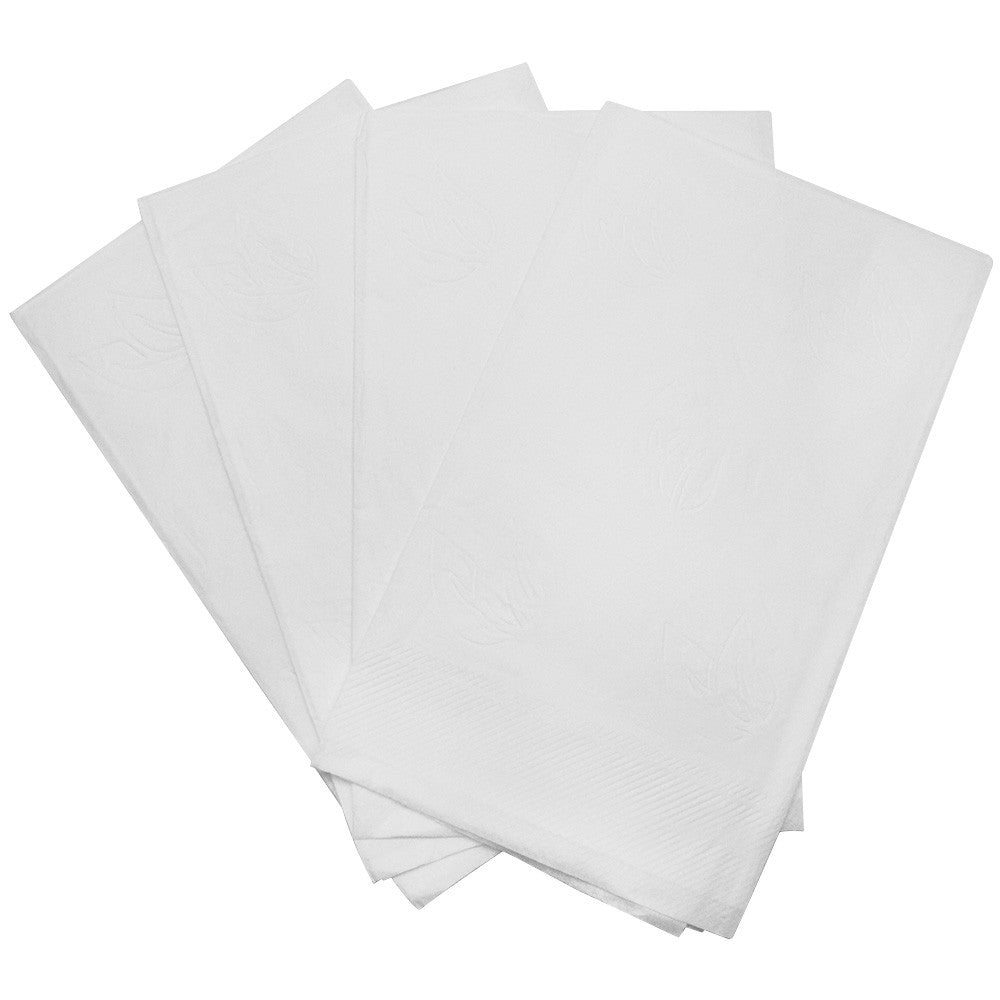 Karat 15"x17" 1 Ply Dinner Napkins - White - 3,000 ct