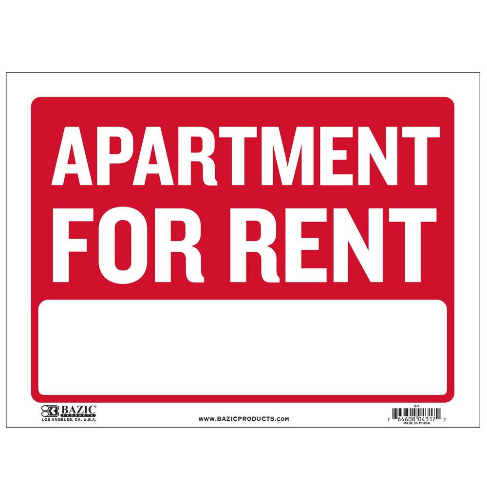 12" X 16" Apartment For Rent Sign Sold in 24 Units
