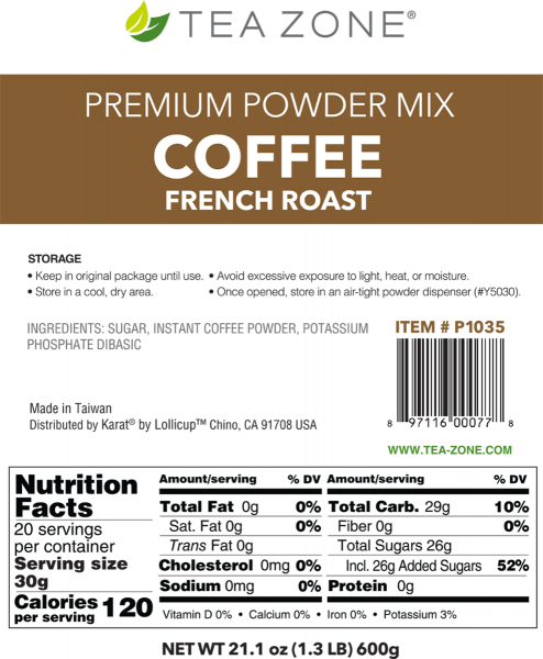 Tea Zone Iced Coffee Mix (1.1 lbs) Case Of 12