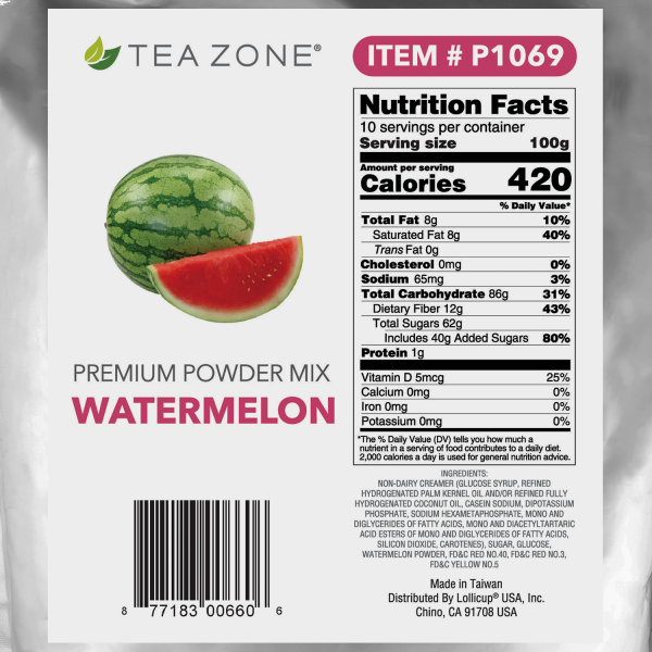 Tea Zone Watermelon Powder (2.2 lbs) Case Of 10