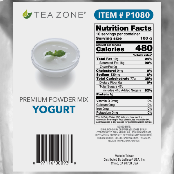 Tea Zone Yogurt Powder (2.2 lbs) Case Of 10