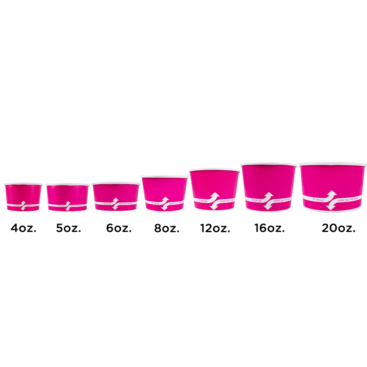 Karat 12oz Paper Food Containers - Pink (100mm) - 1,000 ct, C-KDP12 (PINK)