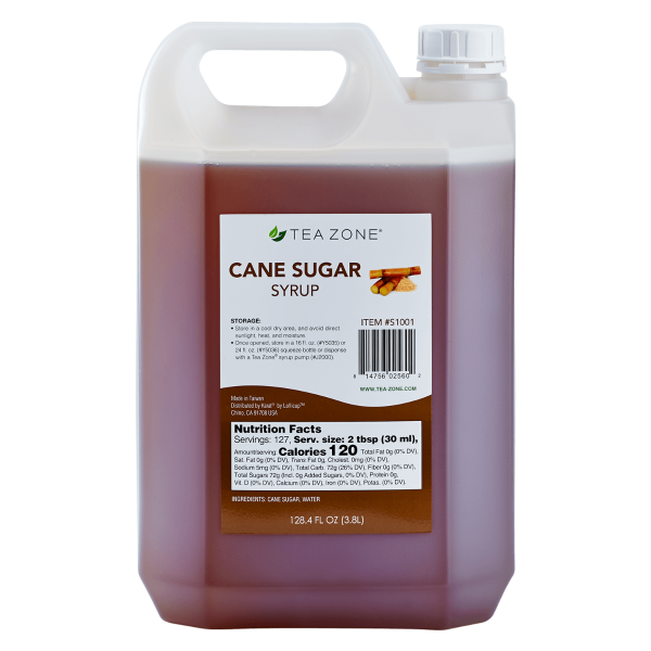 Tea Zone Cane Sugar Syrup 128.4 FL. OZ. (3.8 L) Case Of 4
