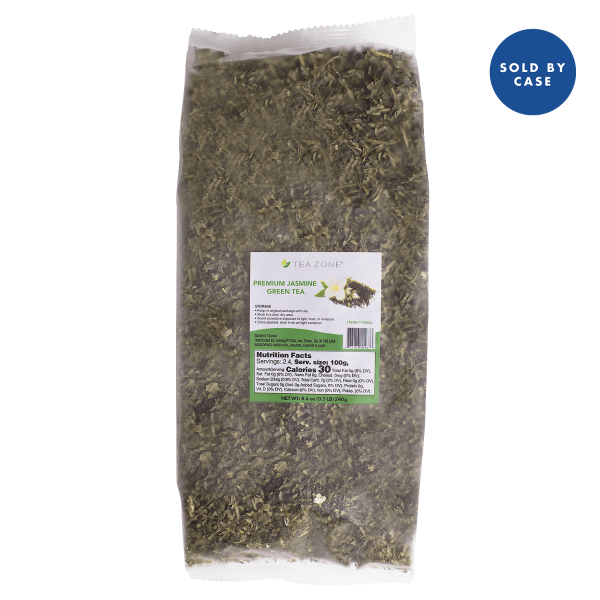 Tea Zone Premium Jasmine Green Tea Leaves - Case Of 25 Bags