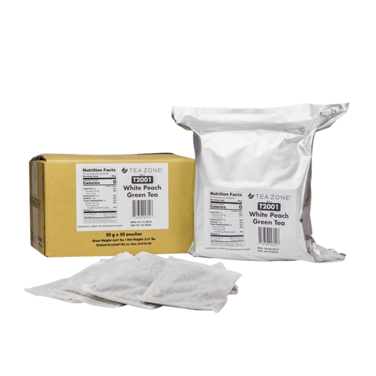 Tea Zone White Peach Green Tea - Box 50 Bags