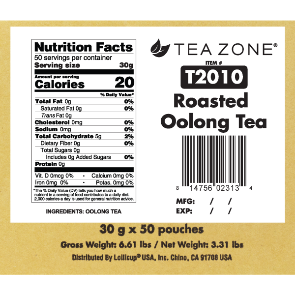 Tea Zone Roasted Oolong Tea - Box Of 50 Bags