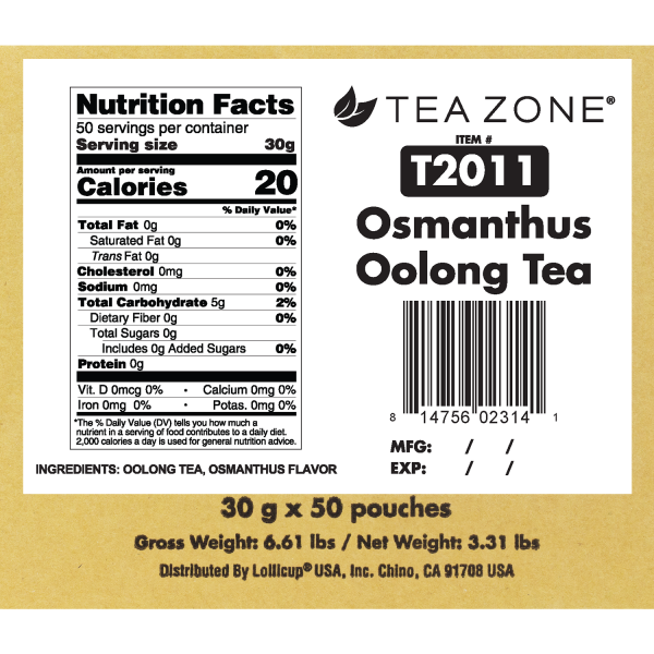 Tea Zone Osmanthus Oolong Tea - Box Of 50 Bags