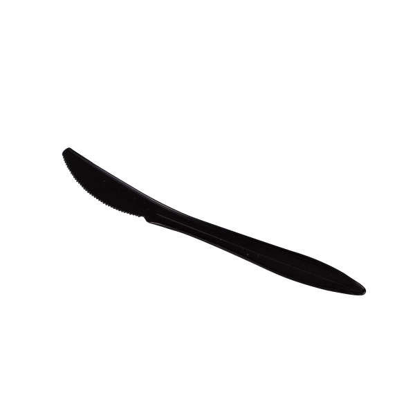 Karat PP Plastic Medium Weight Knives Bulk Box - Black - 1,000 ct