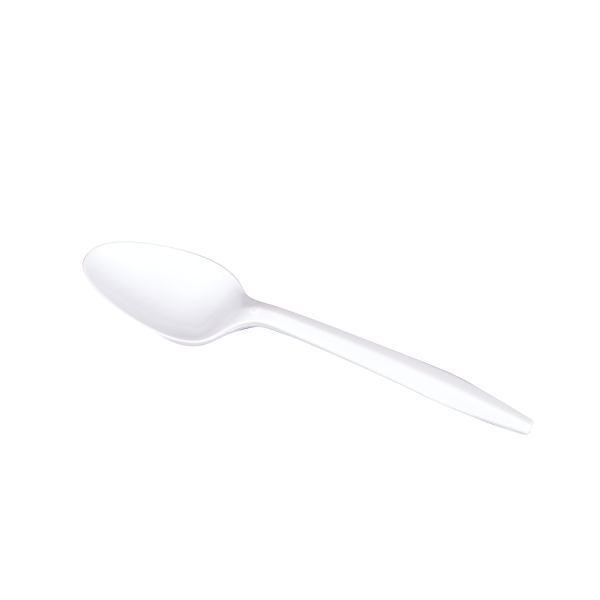 Karat PP Plastic Medium Weight Tea Spoons Bulk Box - White - 1,000 ct