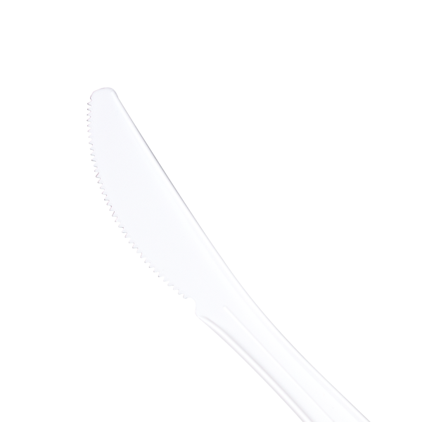 Karat PP Plastic Medium Weight Knives - White - 1,000 ct