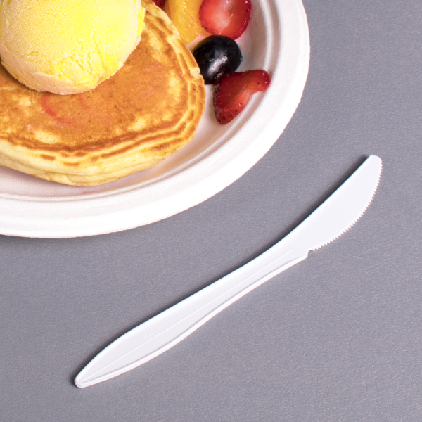Karat PP Plastic Medium Weight Knives - White - 1,000 ct
