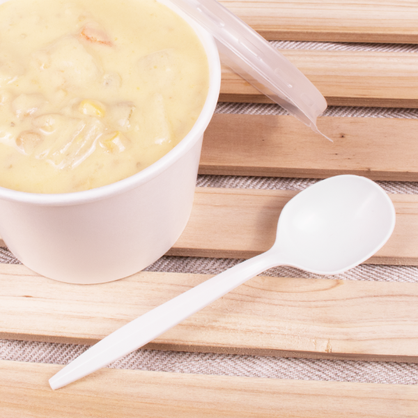 Karat PP Plastic Medium Weight Soup Spoons - White - 1,000 ct