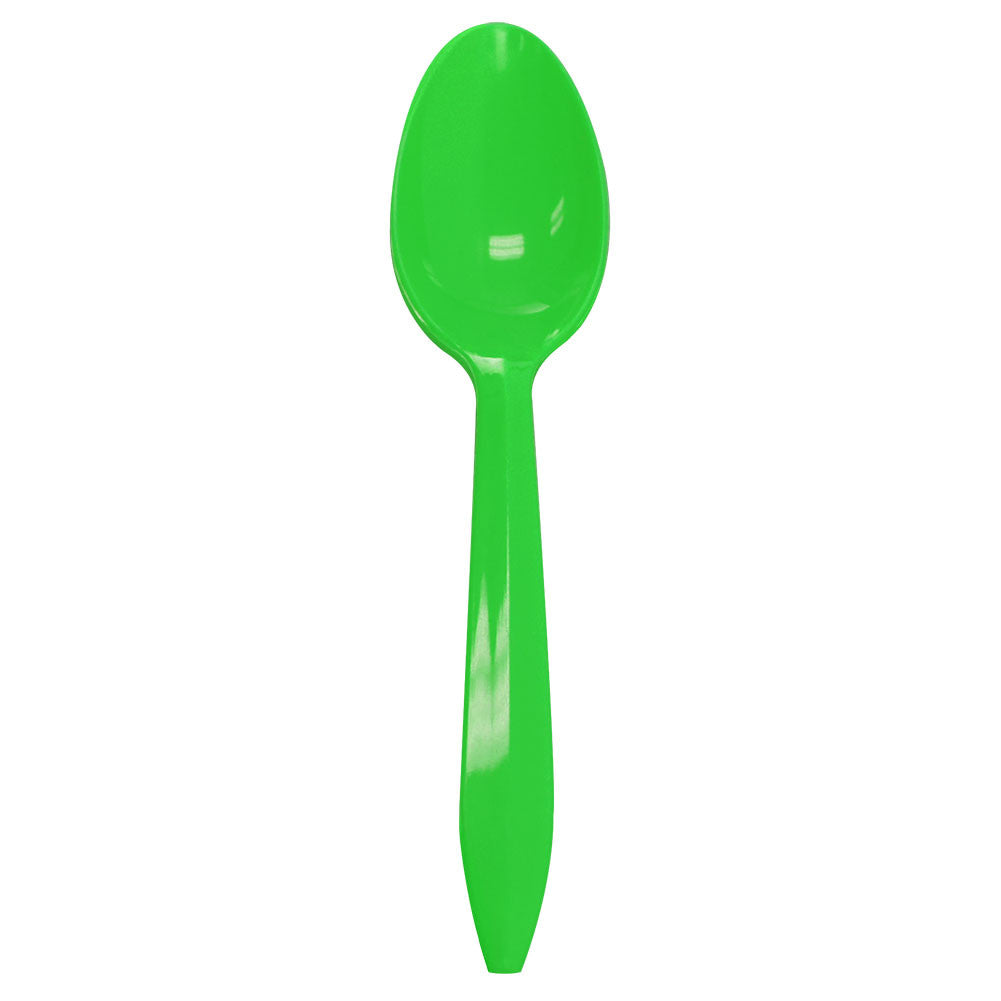 Karat PP Plastic Medium Weight Tea Spoons - Green - 1,000 ct