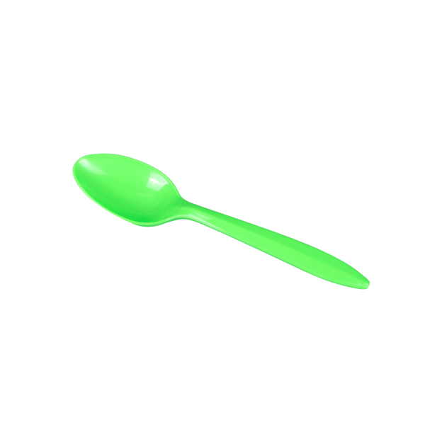 Karat PP Plastic Medium Weight Tea Spoons - Green - 1,000 ct
