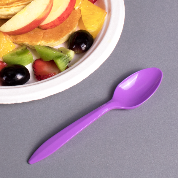 Karat PP Plastic Medium Weight Tea Spoons - Purple - 1,000 ct