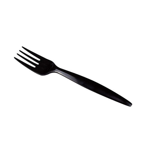Karat PP Plastic Medium Heavy Weight Forks Bulk Box - Black - 1,000 ct
