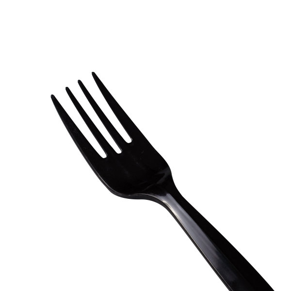 Karat PP Plastic Medium Heavy Weight Forks Bulk Box - Black - 1,000 ct
