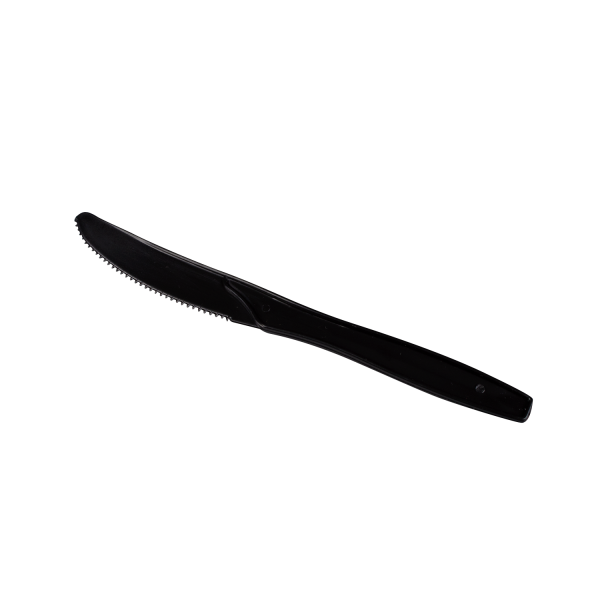 Karat PP Plastic Medium Heavy Weight Knives Bulk Box - Black - 1,000 ct