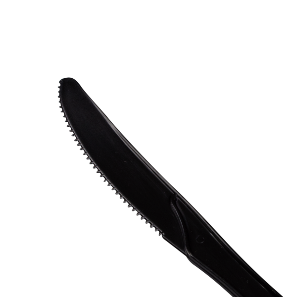 Karat PP Plastic Medium Heavy Weight Knives Bulk Box - Black - 1,000 ct