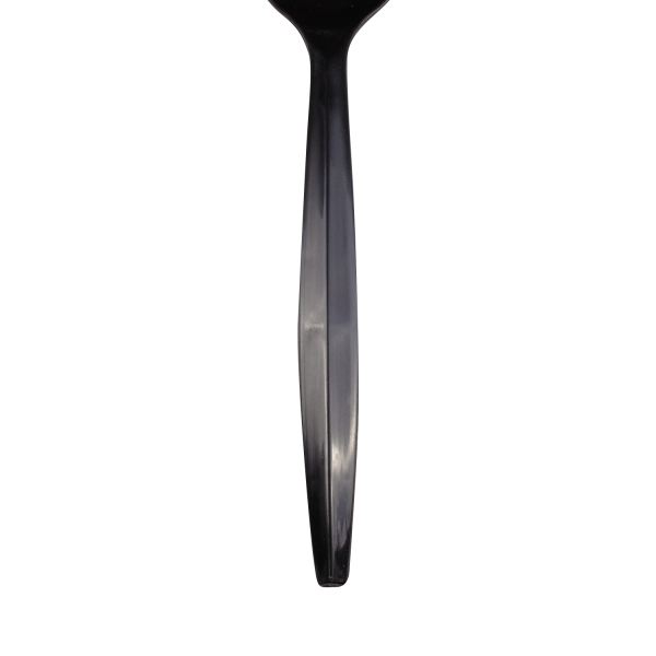 Karat PP Plastic Medium Heavy Weight Tea Spoons Bulk Box - Black - 1,000 ct