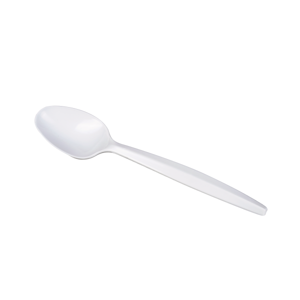 Karat PP Plastic Medium Heavy Weight Tea Spoons Bulk Box - White - 1,000 ct